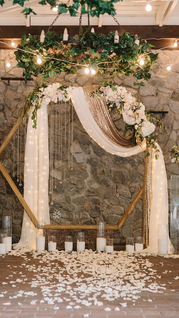 Champaign Arch Wedding Entrance Decorations