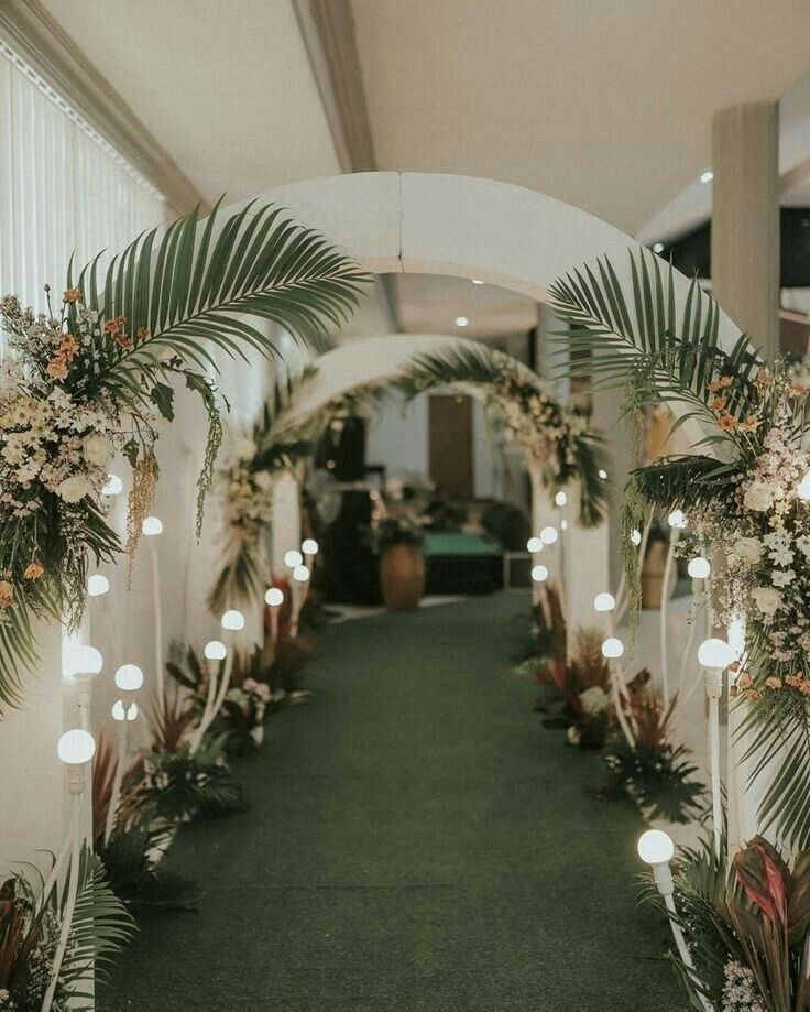 Tropical Wedding Entrance Decorations