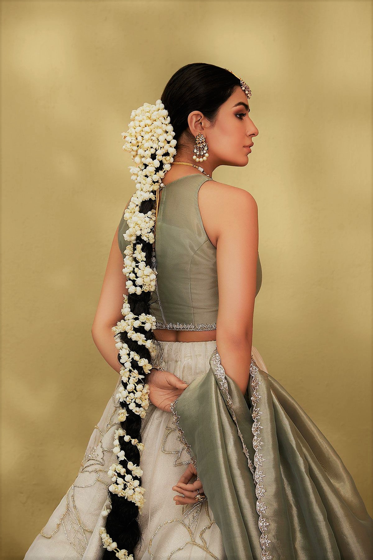 Gajra Style Wedding Braid Hairstyle