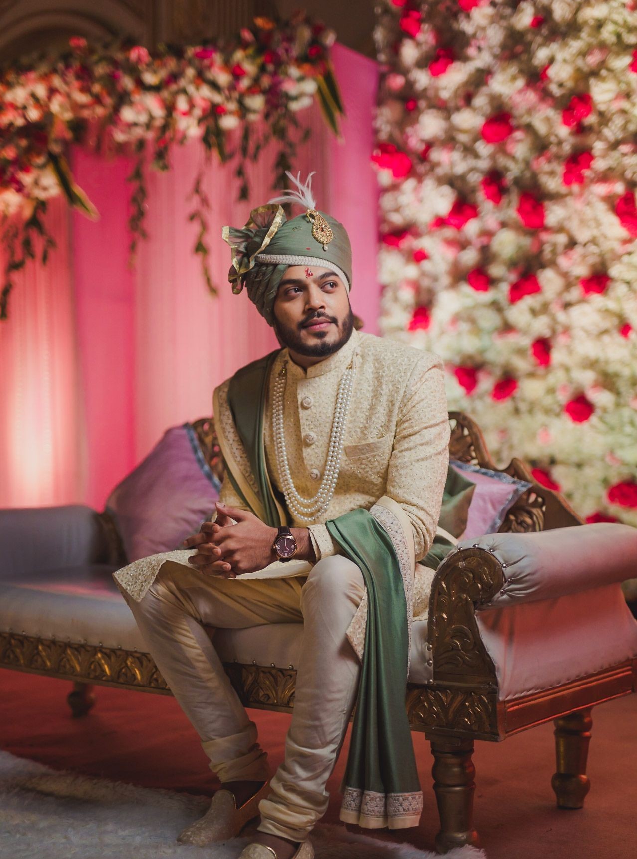 Pagdi Headdress Wedding Hairstyle for Men
