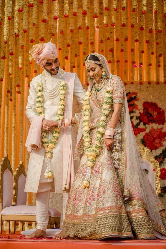 Pastel White White Sherwani