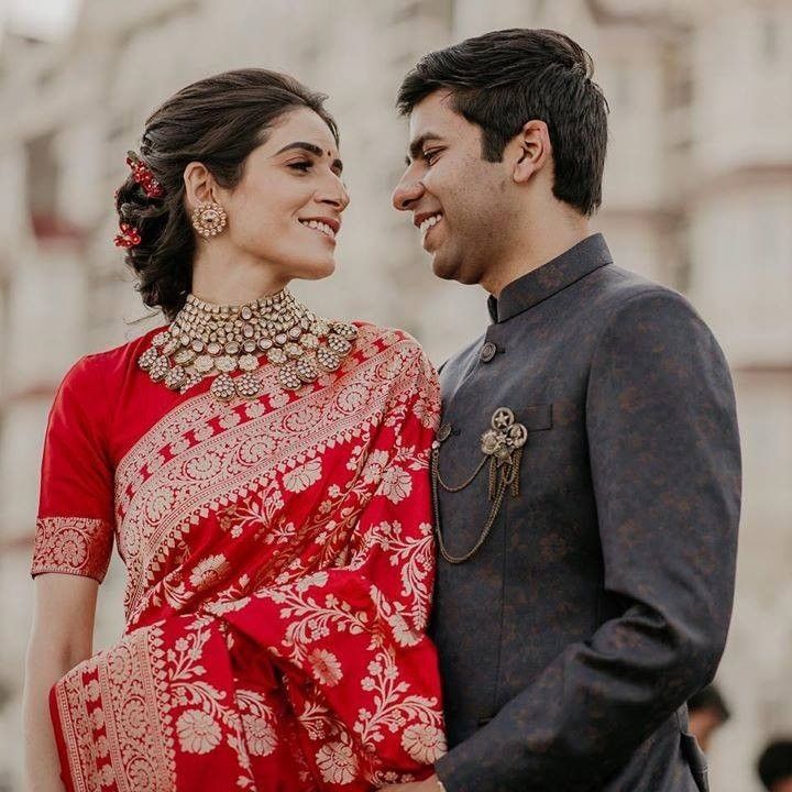 The Red Bridal Banarasi Silk Saree