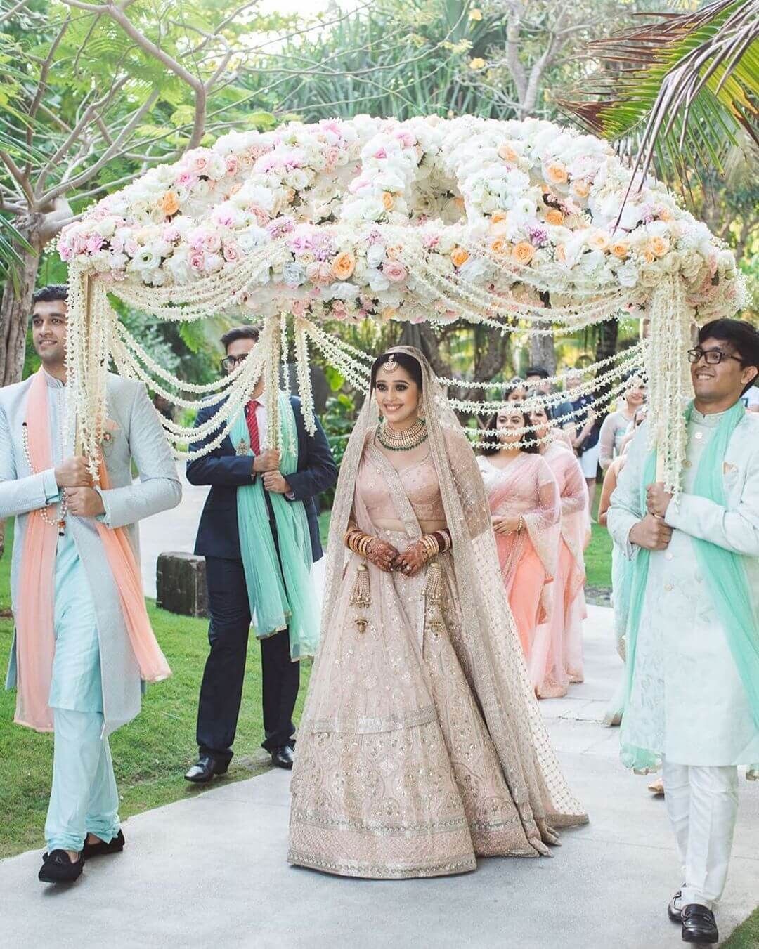 Floral Umbrella Bridal Entry Chadar