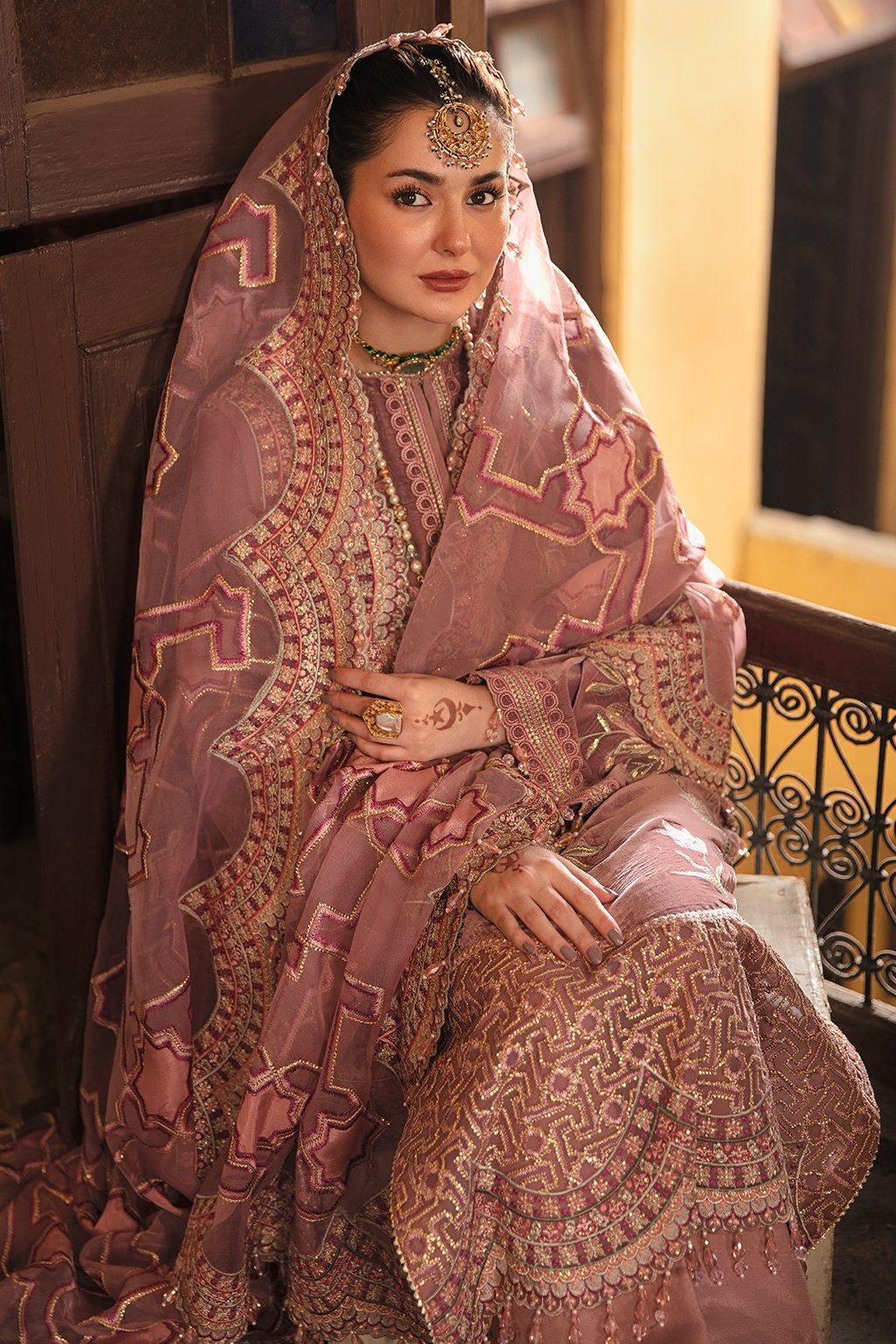 Pastel Zarikari Suit with Phulkari Dupatta
