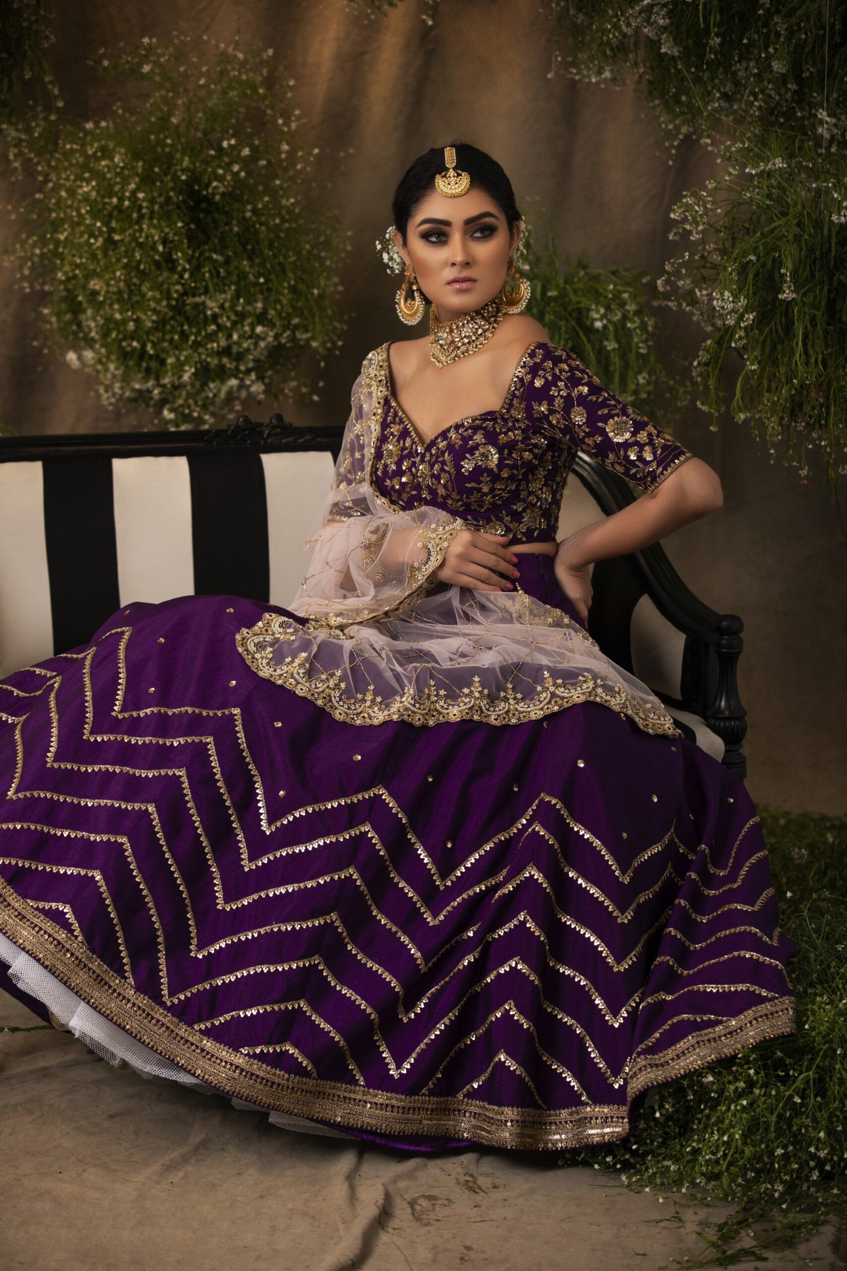 The Maggam Work Modern Banarasi Lehenga Blouse Designs