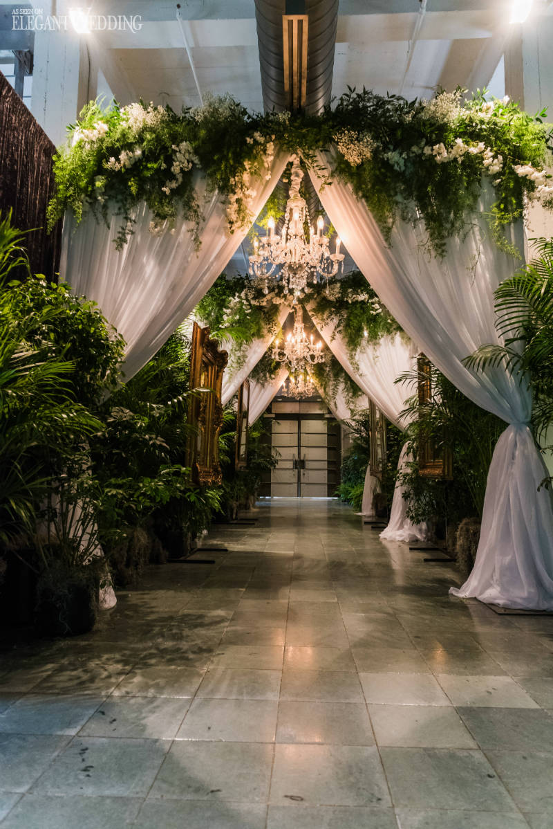 Flower and Drapes Wedding Gate Decoration