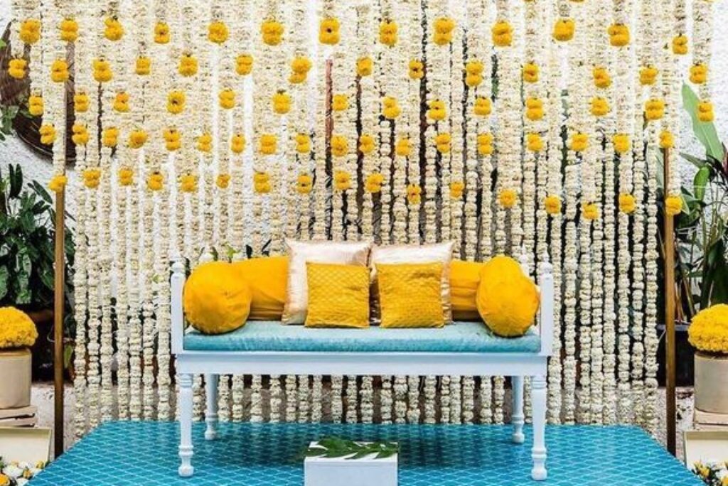 Top 10 Background Haldi Ceremony Decoration and Beautiful Ideas - myMandap