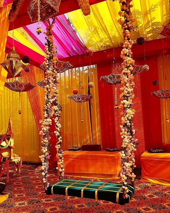 Top 10 Background Haldi Ceremony Decoration and Beautiful Ideas - myMandap