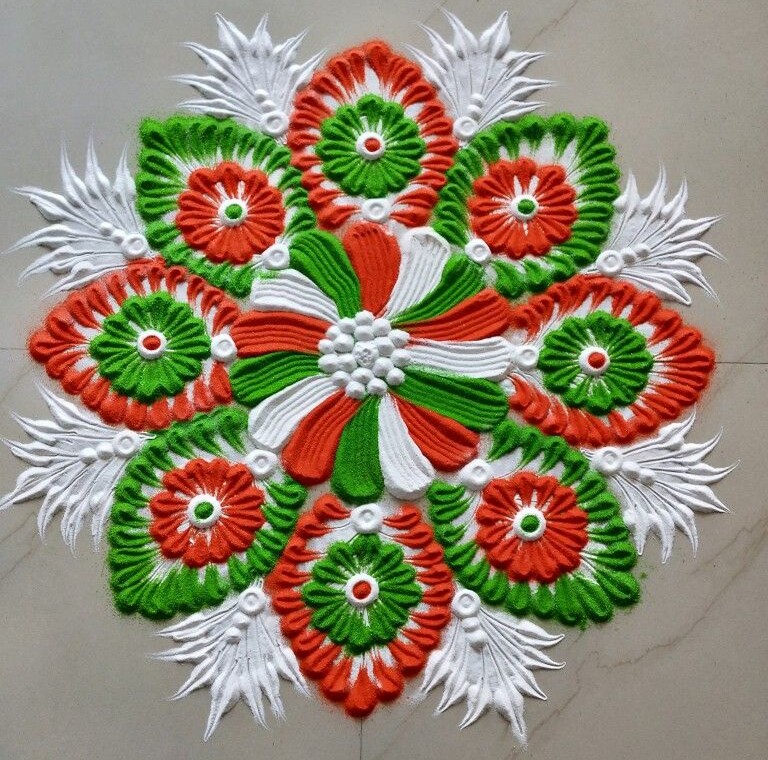 rangoli designs with theme go green