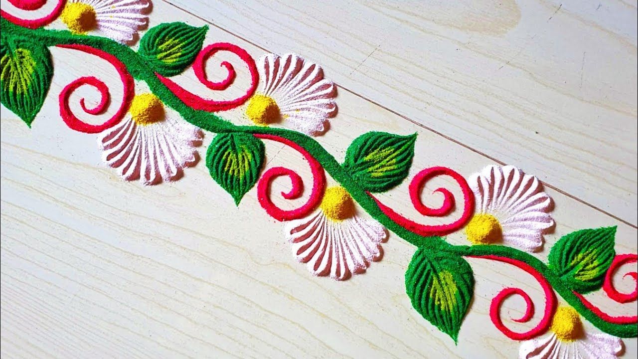 Top 10 Minimal and Simple Border Rangoli Designs for your Home