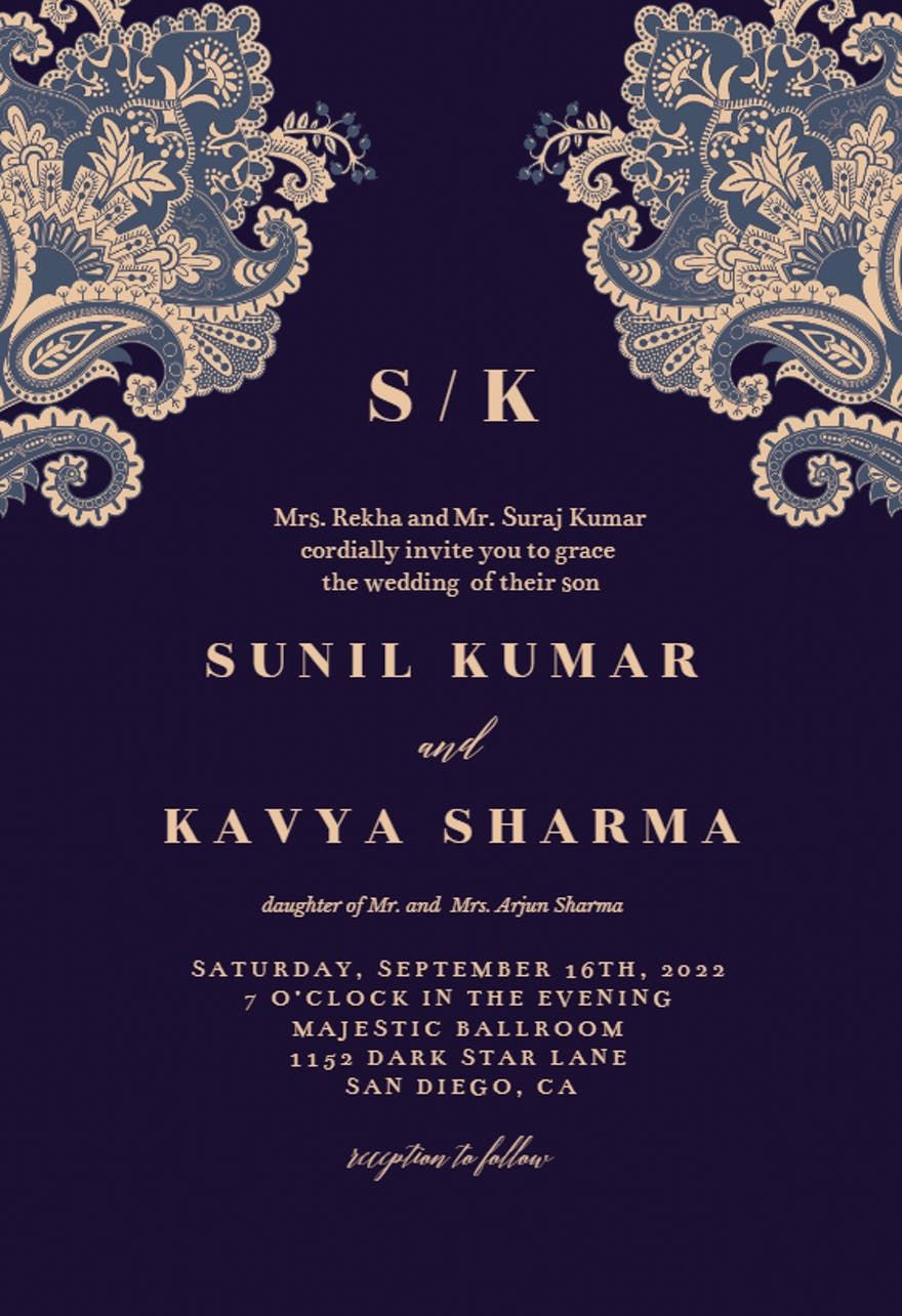 Check out 10 Royal Wedding Card Background for the Best Invite - myMandap