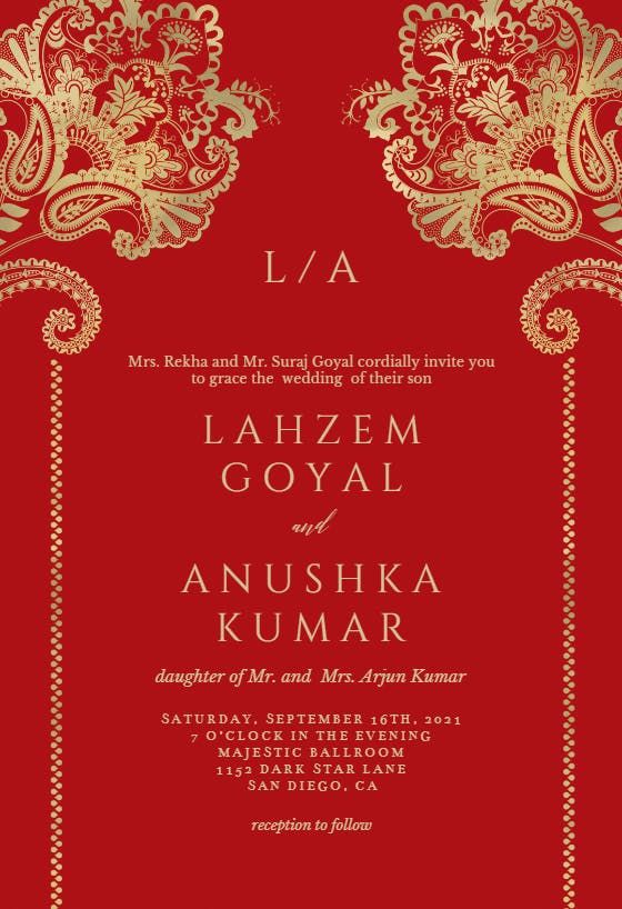 Check out 10 Royal Wedding Card Background for the Best Invite - myMandap