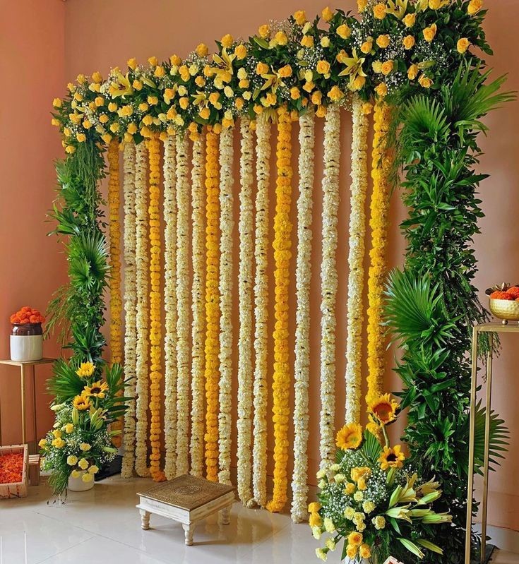 The Bench Low-Cost Simple Haldi Decoration at Home