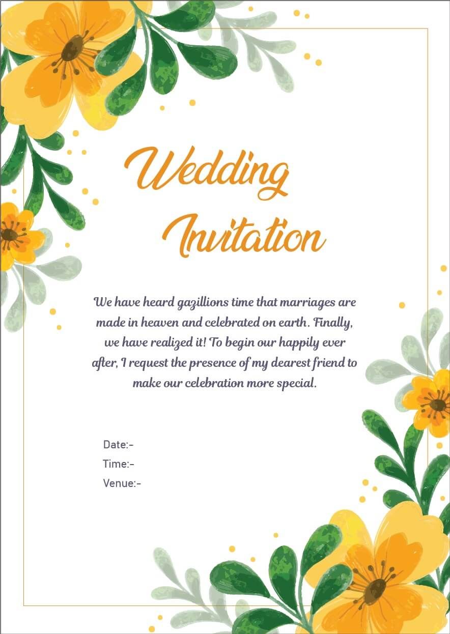 Wedding Card Message For Family Member