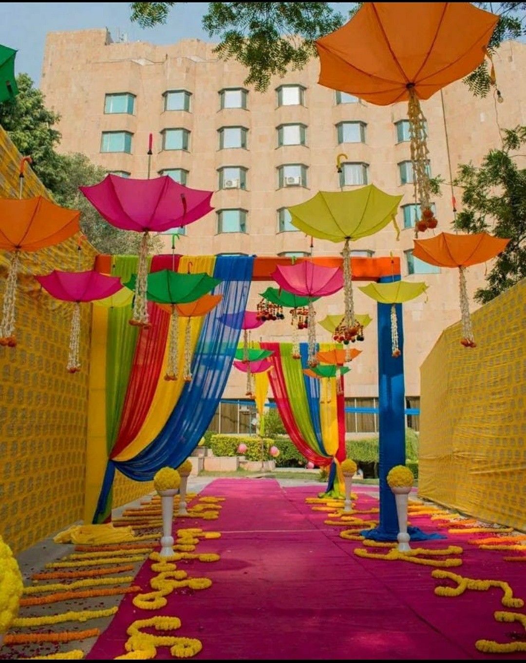 The Aisle Low-Cost Simple Haldi Decoration at Home