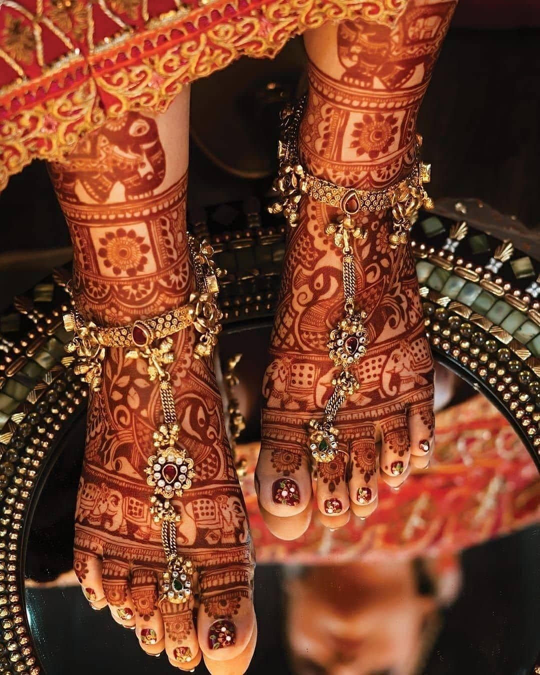 Antique Gold Bridal Anklets