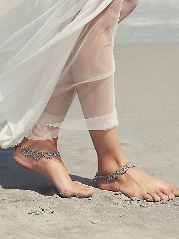Classic Bridal Anklets in Silver