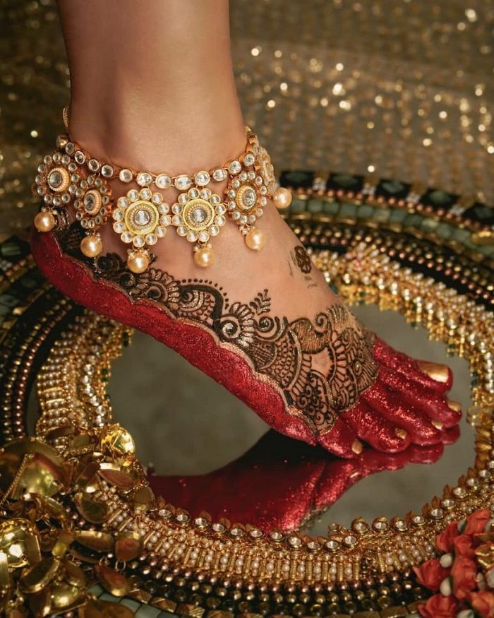 Polki Bridal Anklets