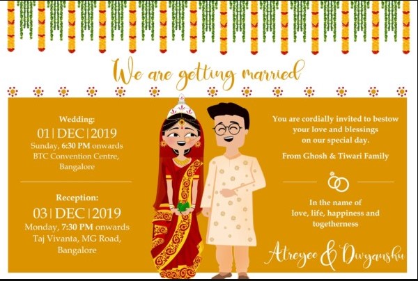 Bengali Wedding Invitation Card - myMandap