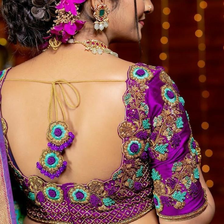 Brocade Blouse with Zardozi Embroidery 