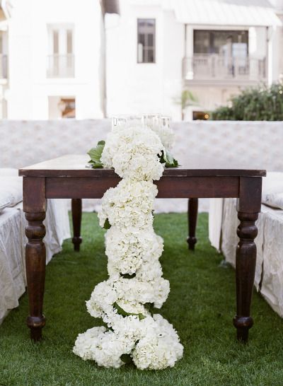 Simple Garland with Hydrangea for Wedding Decor