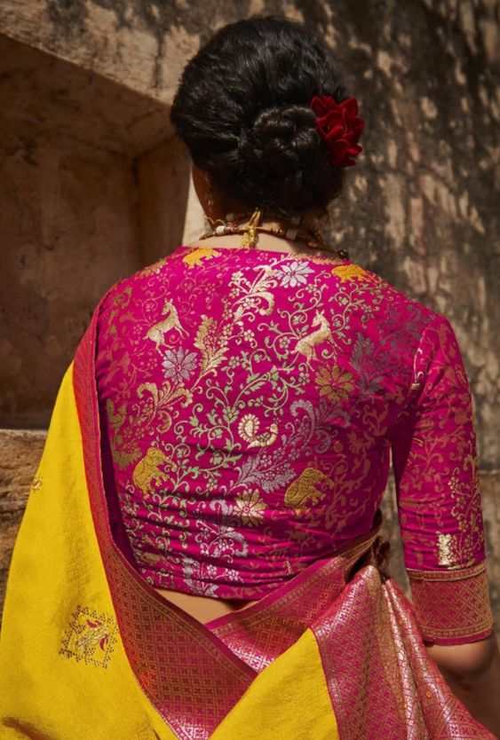Mismatched Saree Blouse 