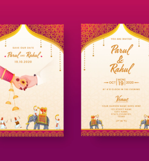 10 Beautiful Royal Invitation Card Backgrounds for an Auspicious Wedding Invite